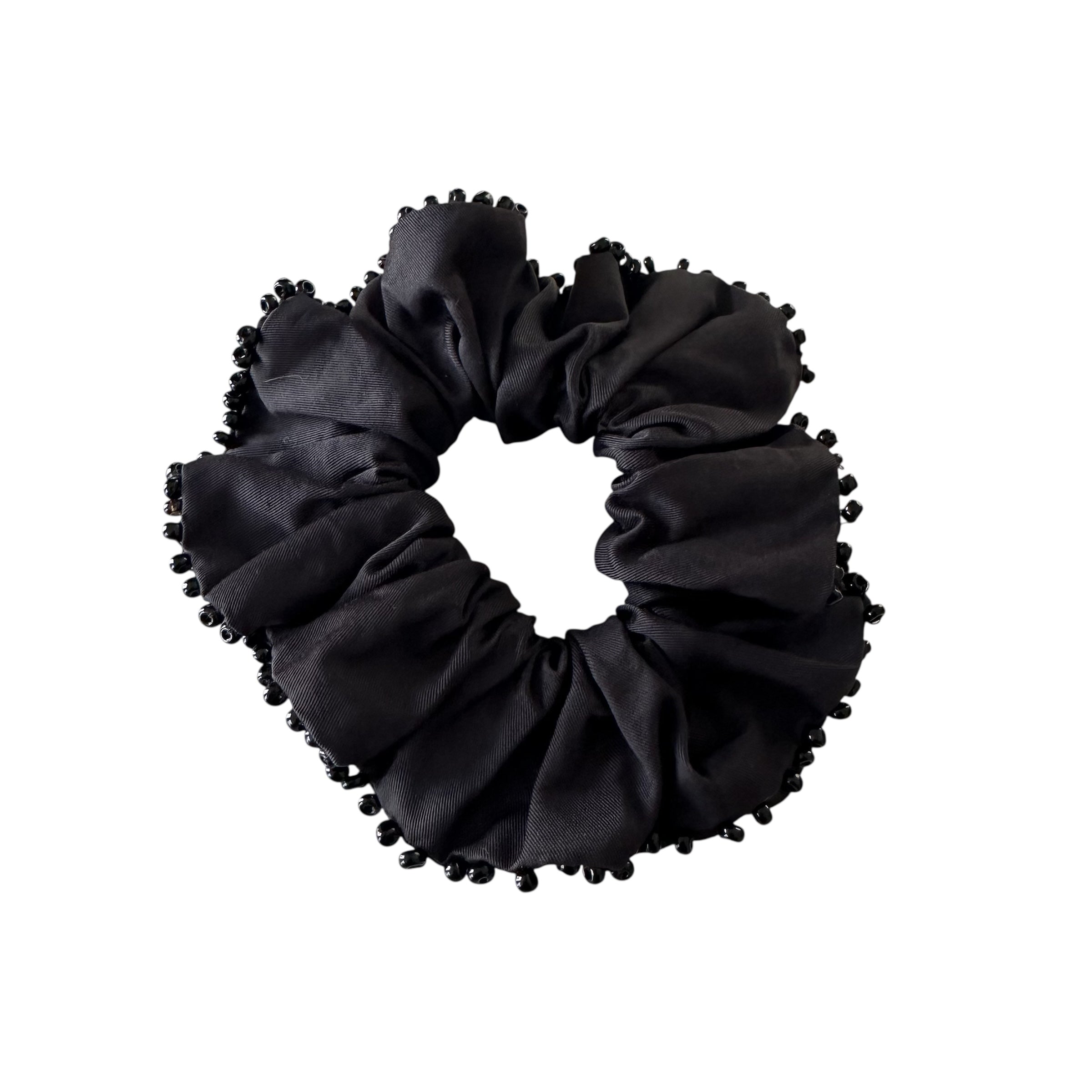 Siyah Boncuklu Lastik Toka