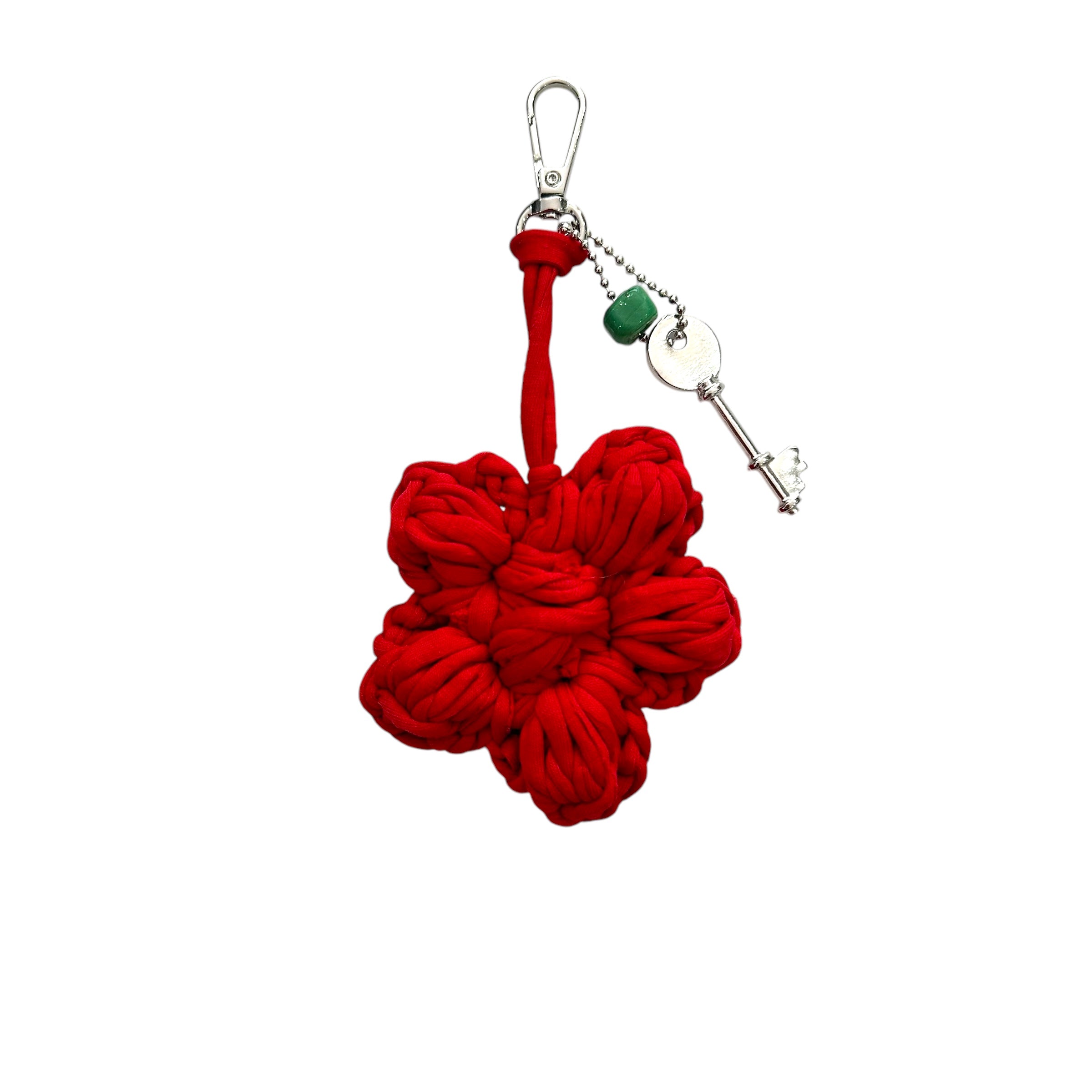Kırmızı Çiçek Anahtarlık