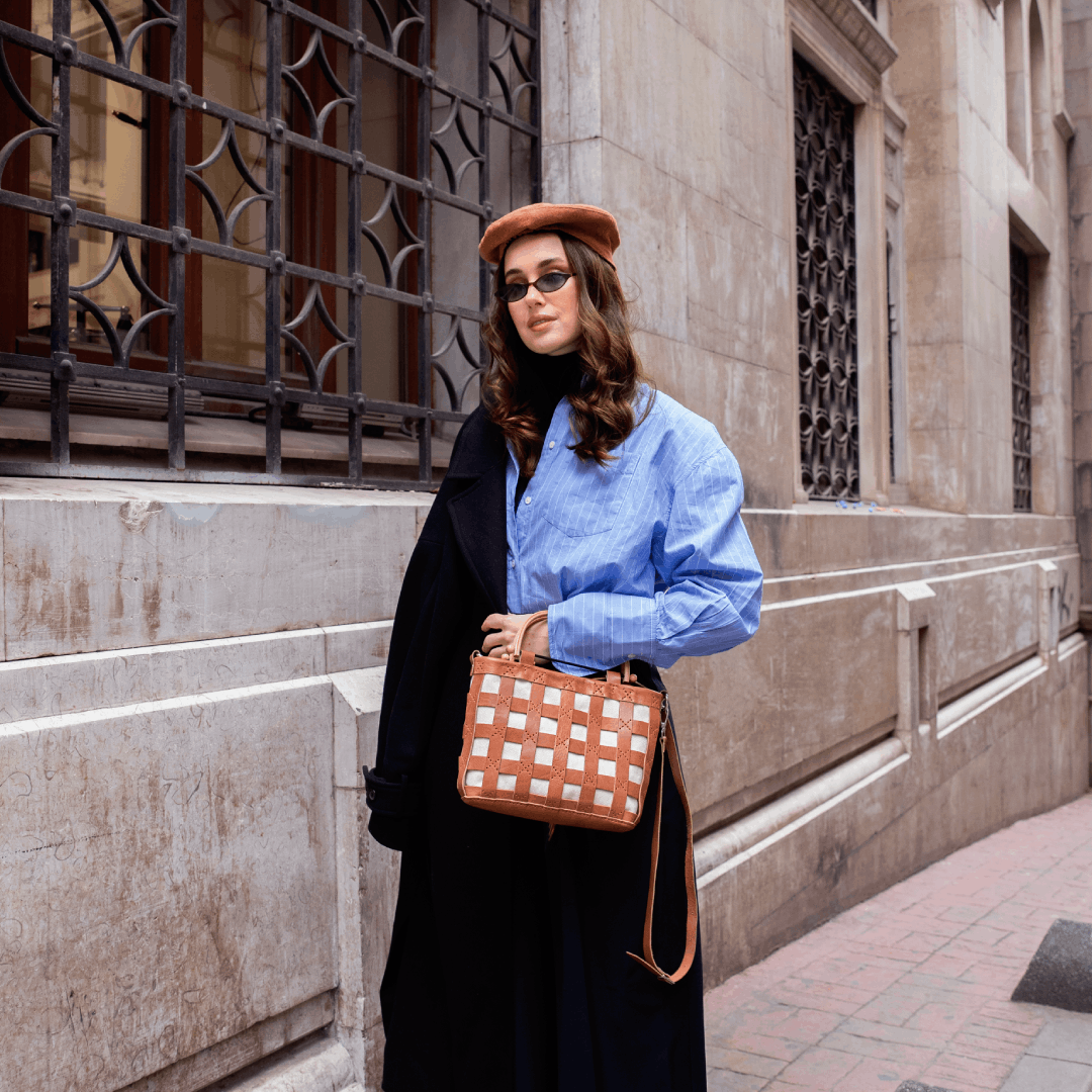 Taba Deri Sepet Çanta