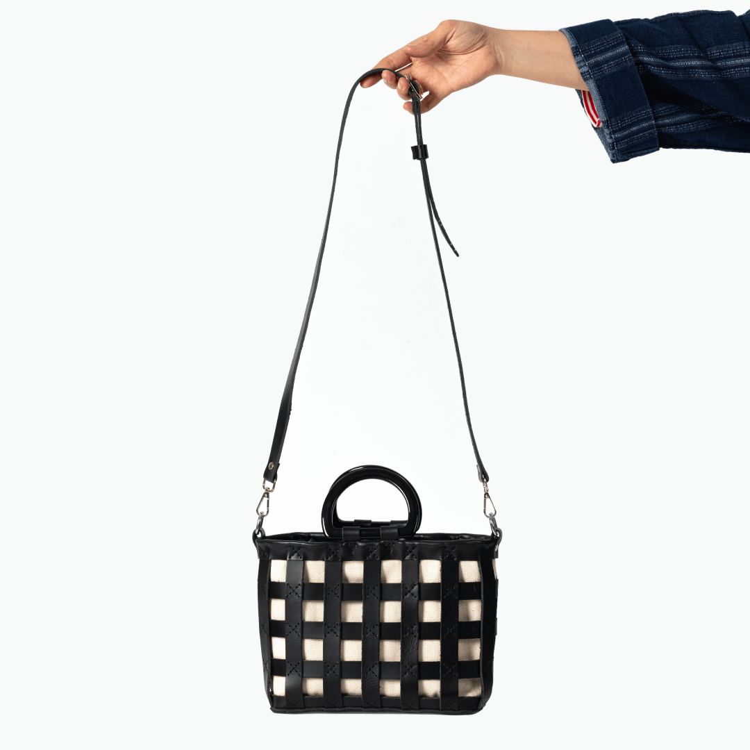 Siyah Deri Sepet Çanta