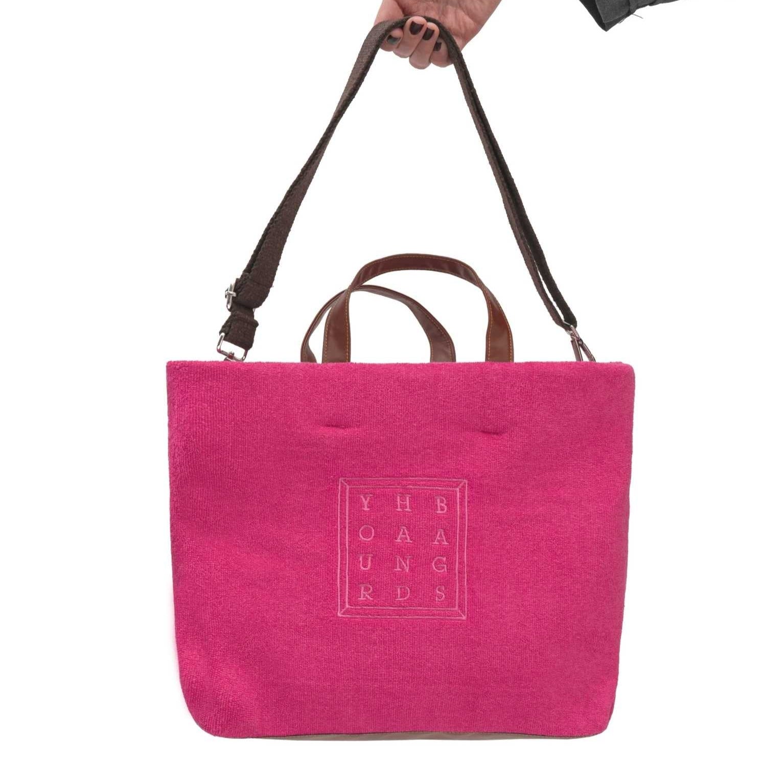 Fuşya Terry Tote Çanta