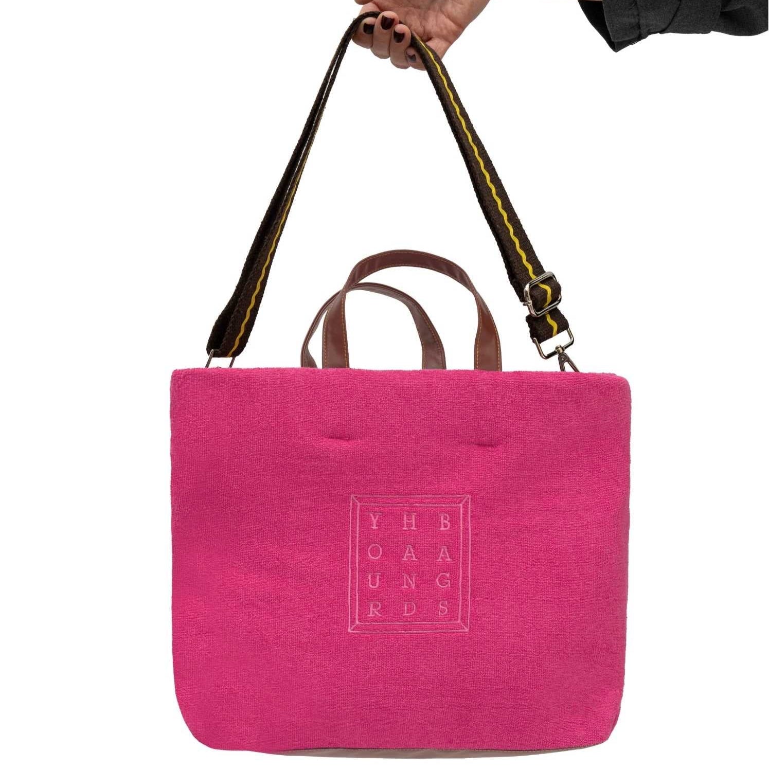 Fuşya Terry Tote Çanta