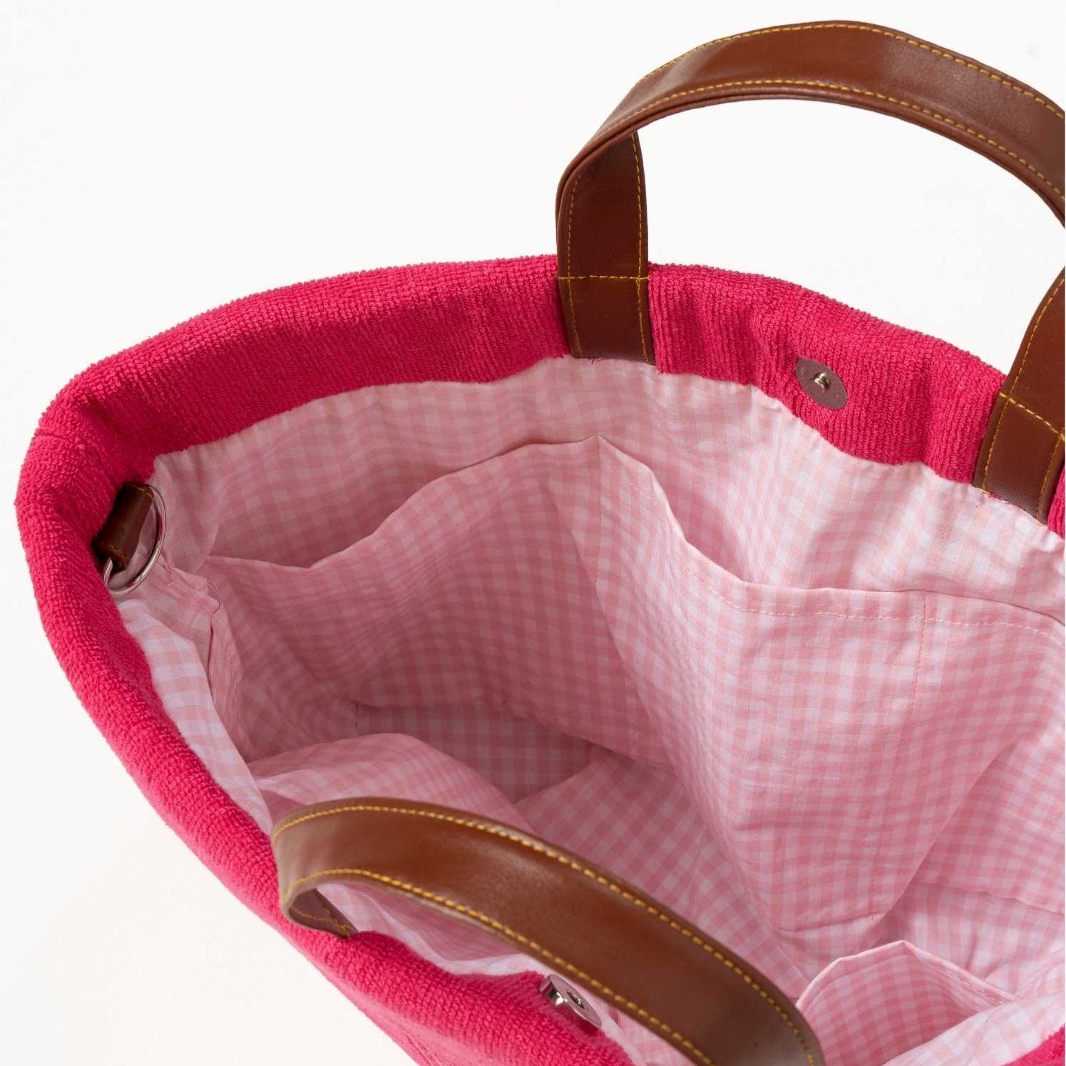 Fuşya Terry Tote Çanta