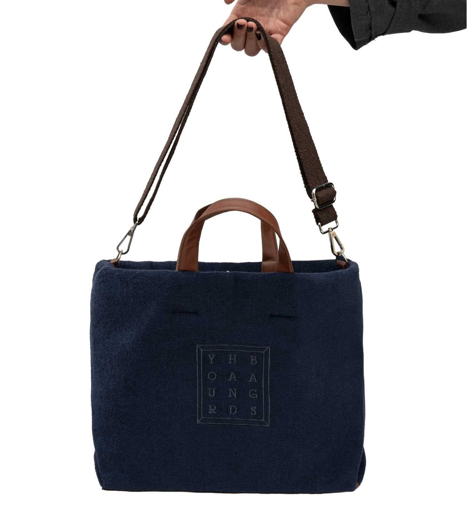 Lacivert Terry Tote Çanta