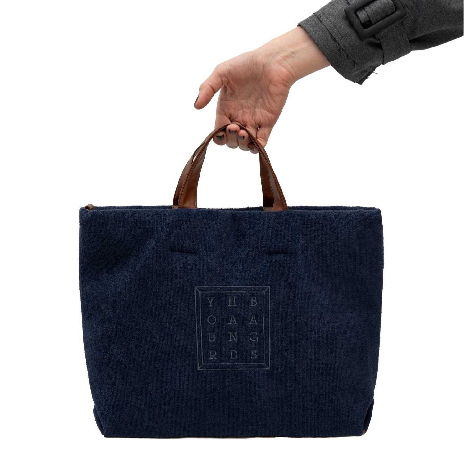 Lacivert Terry Tote Çanta