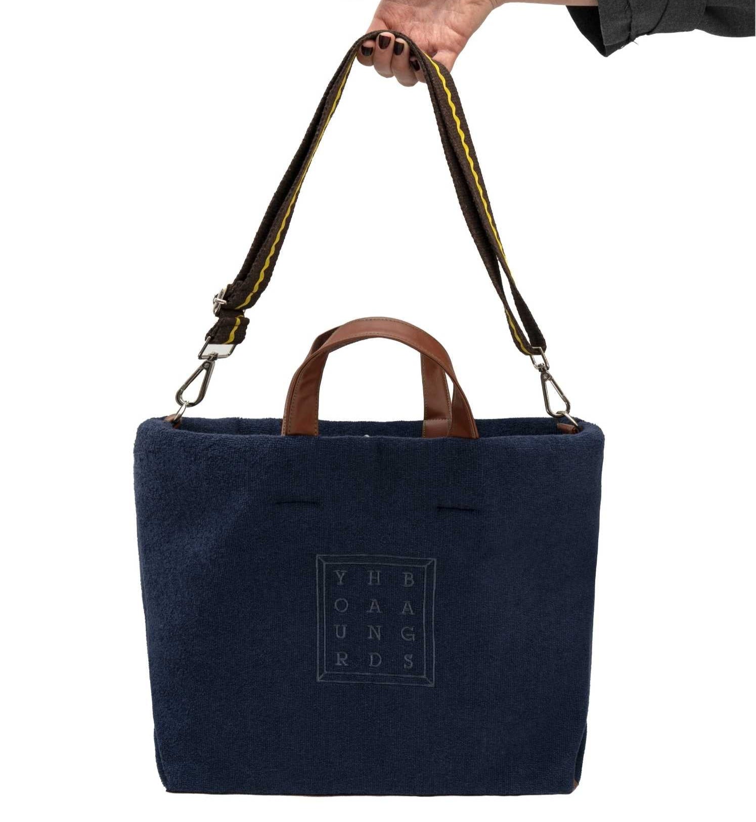 Lacivert Terry Tote Çanta