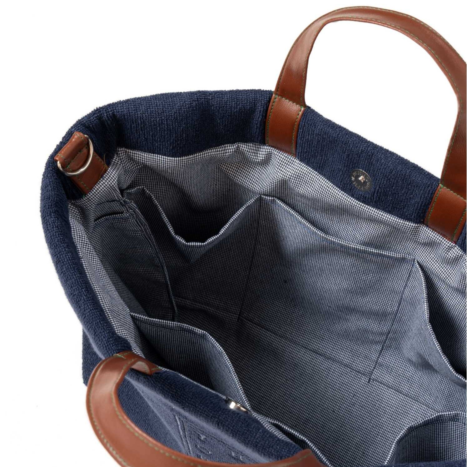 Lacivert Terry Tote Çanta