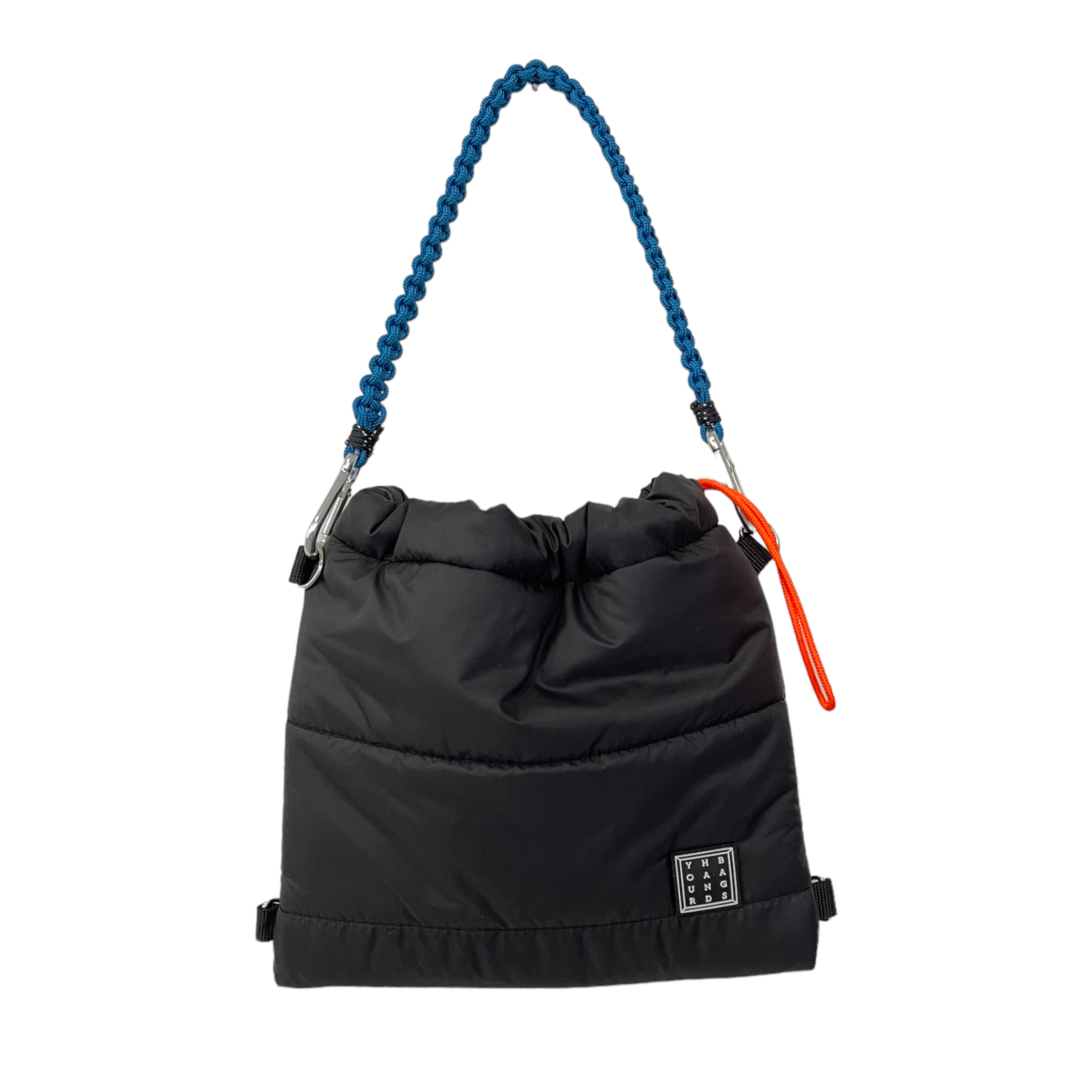 Mavi Örgü Çanta Askısı