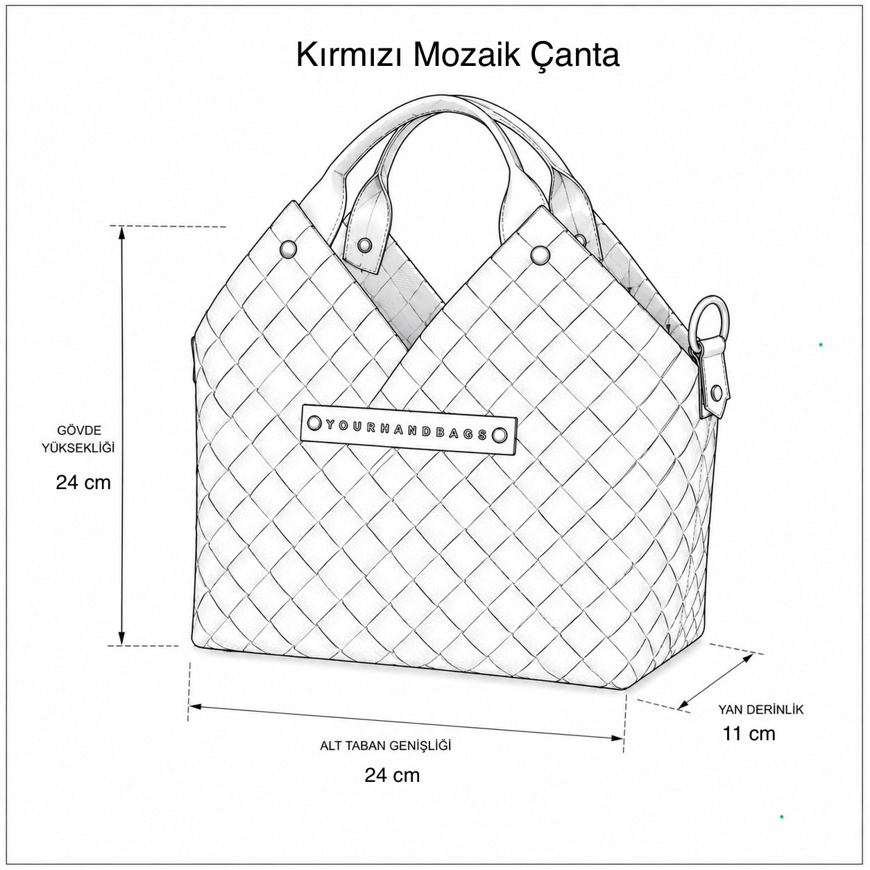 Kırmızı Mozaik Çanta