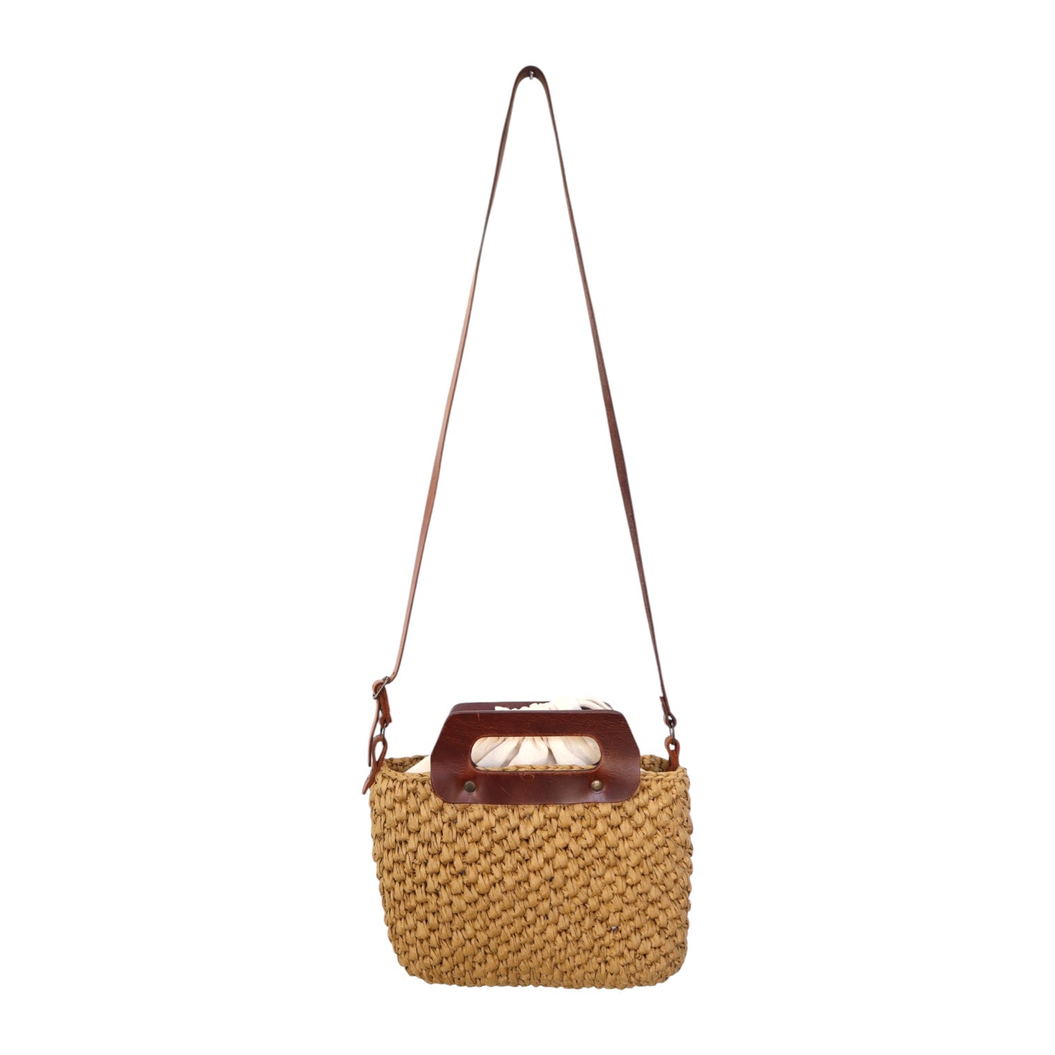 CAMEL ÖRME KESELİ ÇANTA